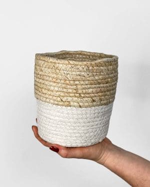 Košara duotone - bijela (M) - 13,5 cm