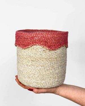 Košara s narančastim rubom (L) - 17,5 cm