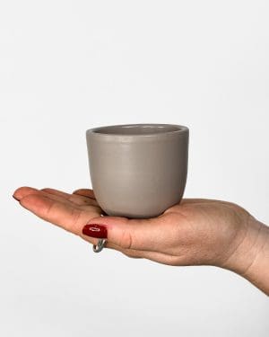 Zaobljena bež posuda (XS) - 6 cm